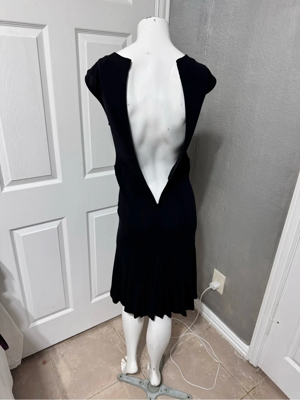 TORY BURCH Classic Black Sleeveless Fit-and-Flare Dress